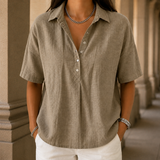 Sylvie Collared Blouse - Khaki