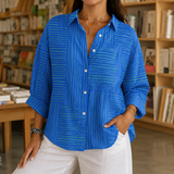 Perla Stripe Blouse - Blue