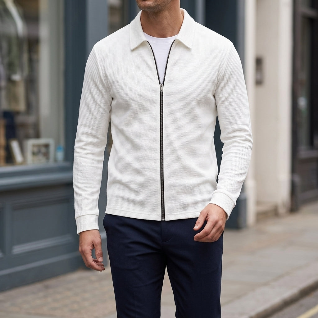 Sterling Waffle Jacket - White