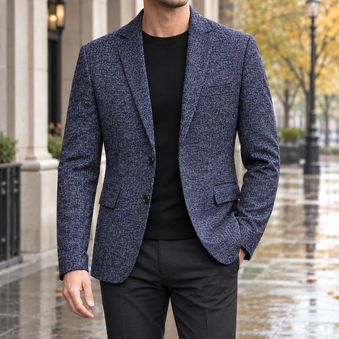 Charlie-Tate Slim Blazer - Navy Blue