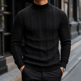 Tobias Cable Knit Sweater - Black