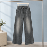 Christabel Wide Leg Jeans - Washed Black