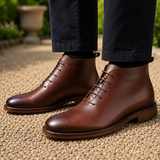 Padova Leather Ankle Boots - Brown