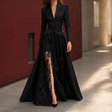 Gabriella Blazer Maxi Dress - Black