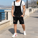 Amos Distressed Overalls - Black