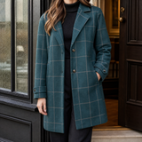 Sibylla-Sage Checked Jacket - Dark Green