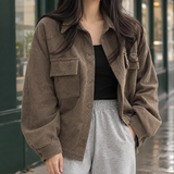 Ariadne-Skye Corduroy Jacket - Dark Brown