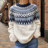 Giulia Fair Isle Sweater - Beige