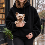Talia-Mae Fleece Pet Hoodie - Black