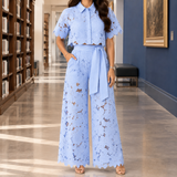 Fenna-June Wide Leg Set - Light Blue 2