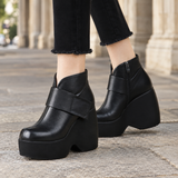 Bassano Wedge Boots - Black