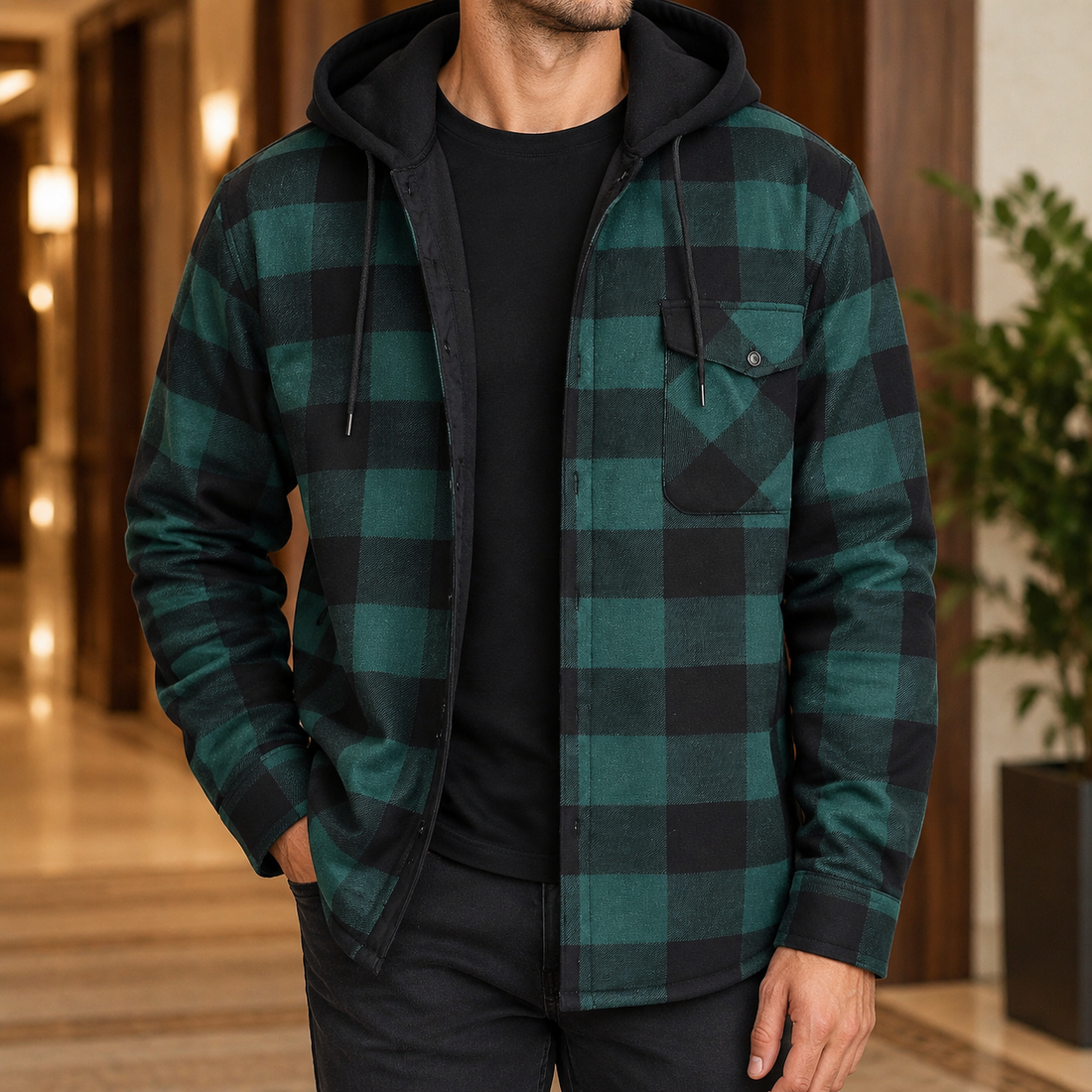 Benedict Plaid Jacket - Green Plaid
