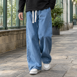 Solomon-Flynn Wide Leg Jeans - Medium Blue