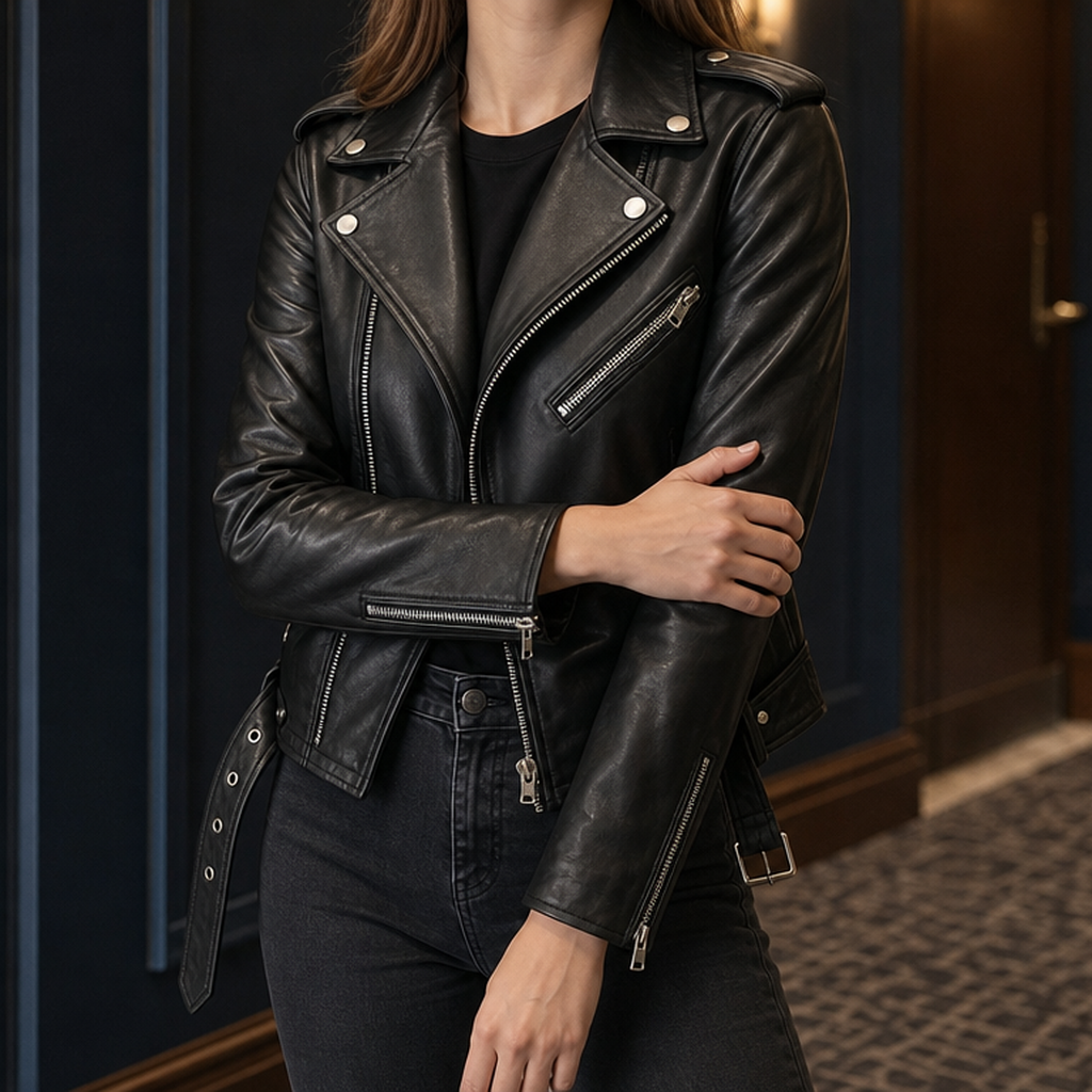 Rebekah Biker Jacket - Black