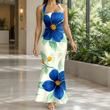 Adriana-Rae Floral Maxi Dress - Blue Floral