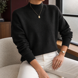 Sibylla Mock Neck Sweater - Black