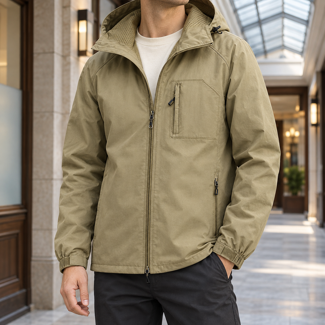 Bradley Hooded Jacket - Khaki