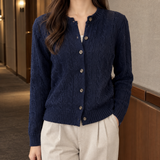 Martha Cable Cardigan - Navy Blue