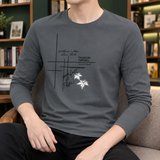 Faramond Graphic Top - Bamboo Flower Dark Gray