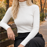 Perpetua-Rae Ribbed Sweater - White
