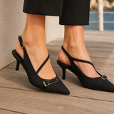 Balestri Slingback Heels - Black
