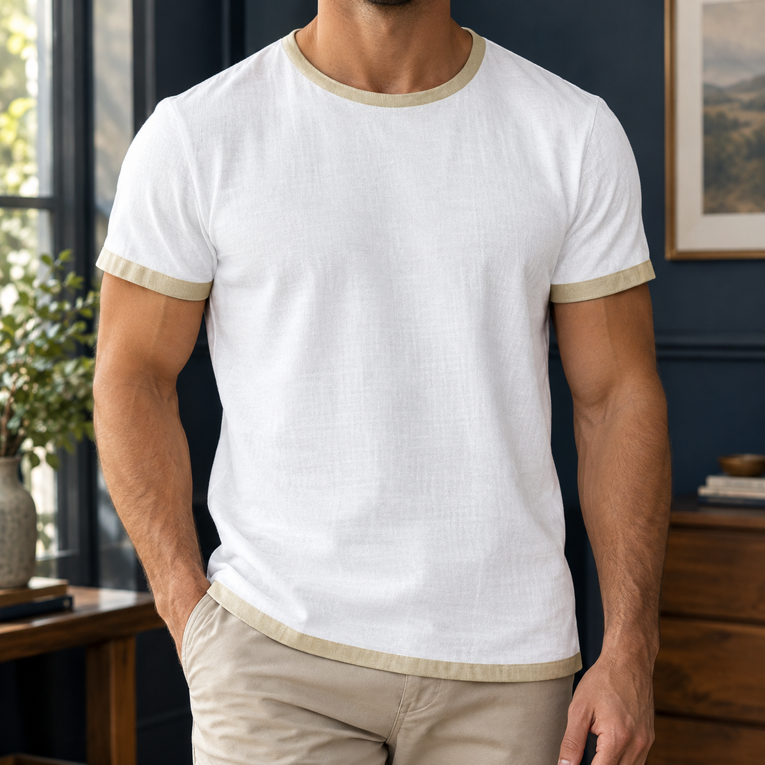 Stellan Contrast T-Shirt - White