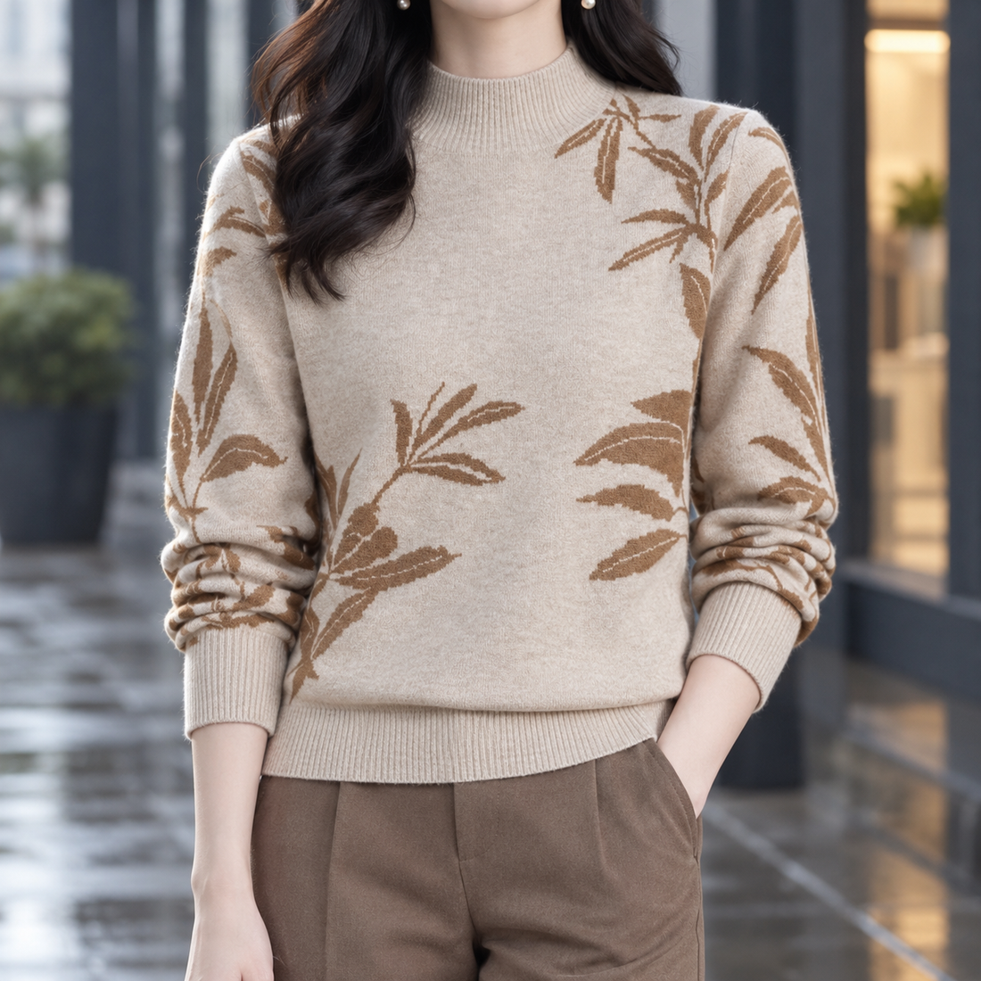 Clemence Cashmere Sweater - Brown