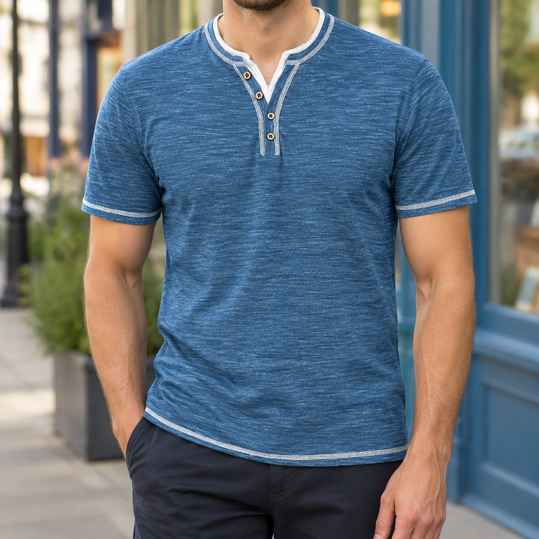 Percival Henley Top - Blue