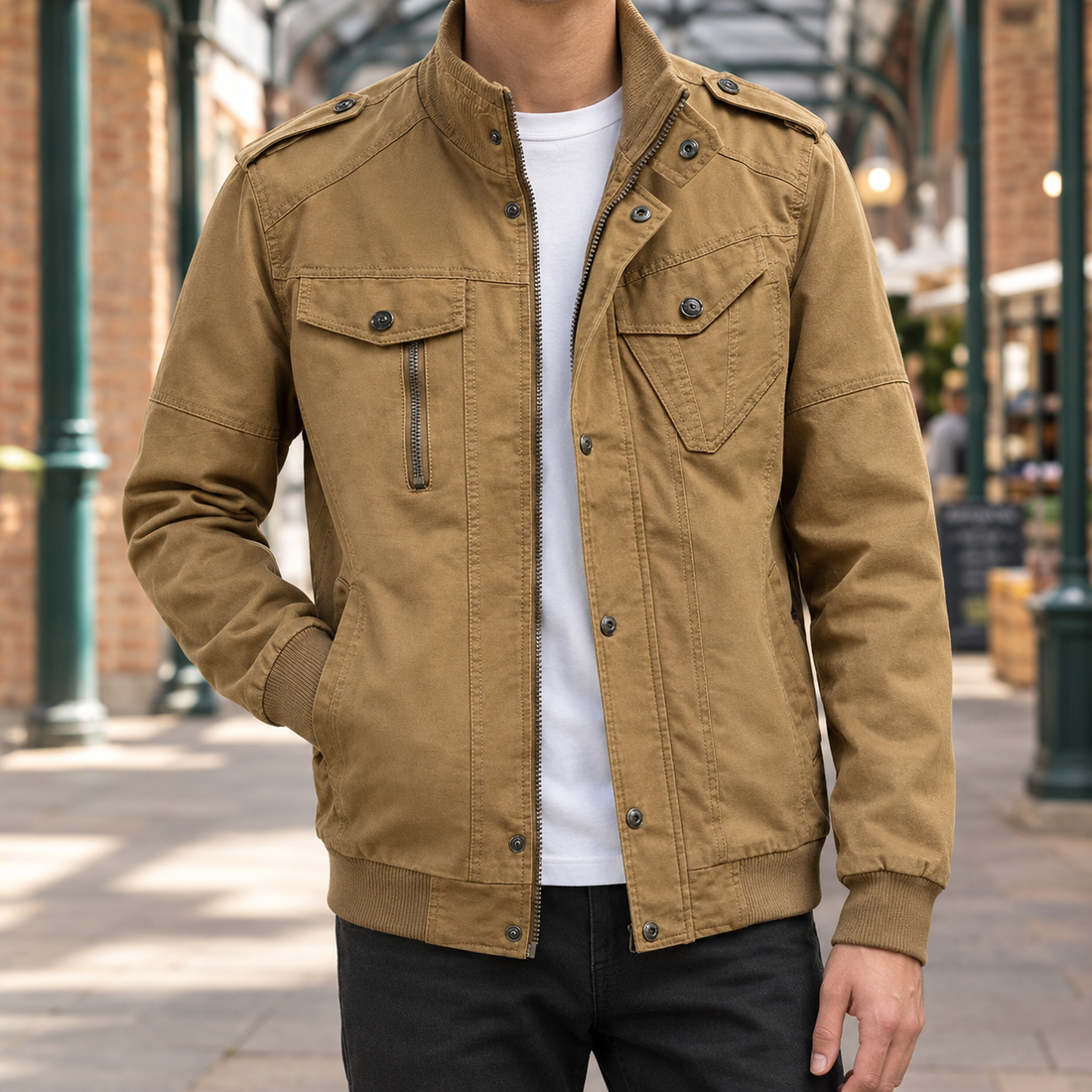 Rocco Utility Jacket - Khaki