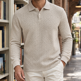 Griffin Textured Polo - Light Khaki