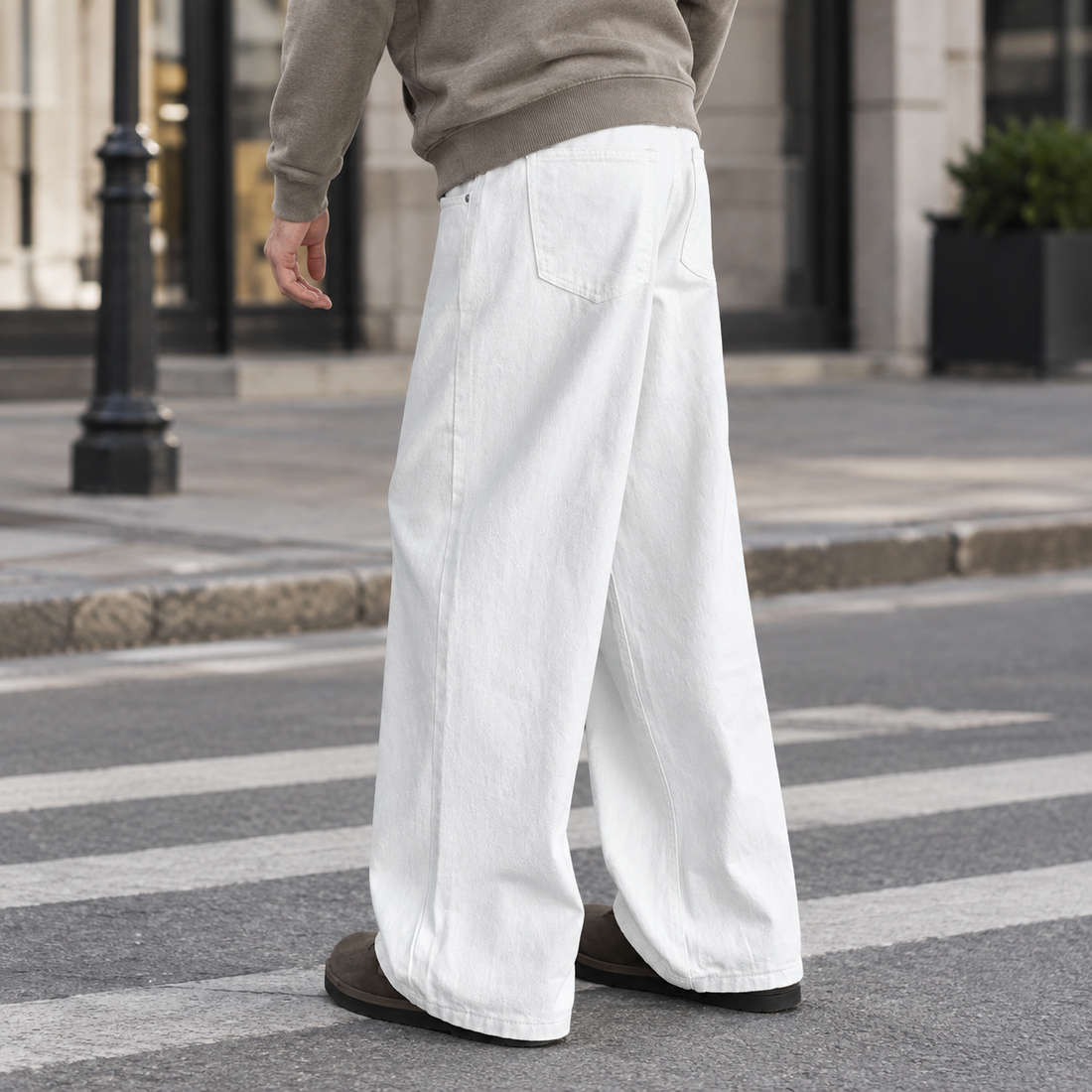 Roland Wide Leg Jeans - White