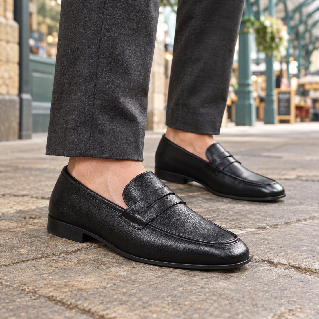 Imola Penny Loafers - Black