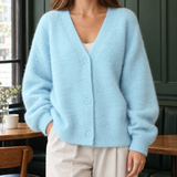 Florence-Eve Plush Cardigan - Sky Blue