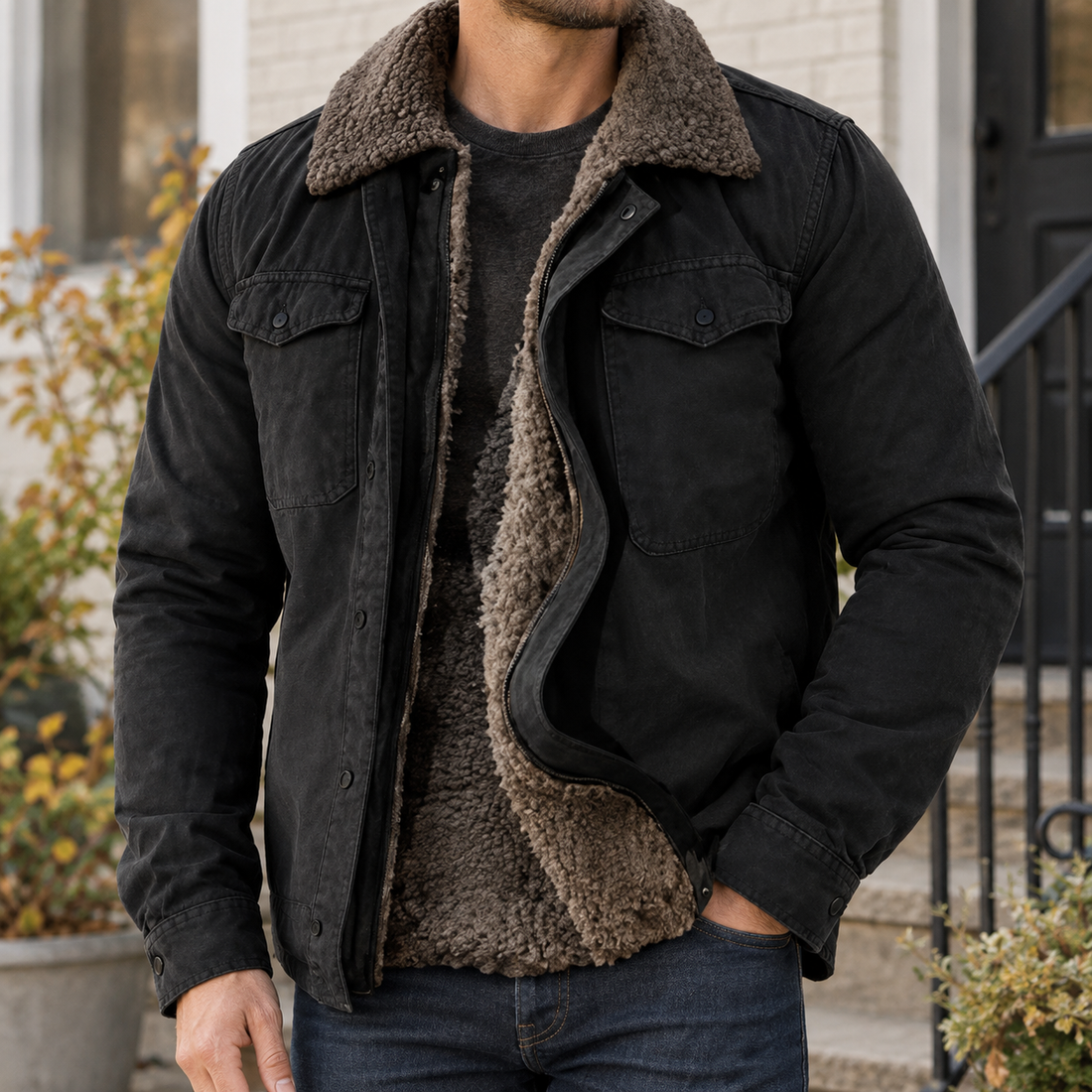 Ambrose Sherpa Jacket - Black