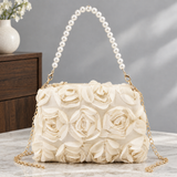 Marostica Rosette Handbag - Beige