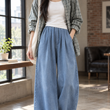 Joelle-Jane Wide-Leg Overshirt - Retro Blue