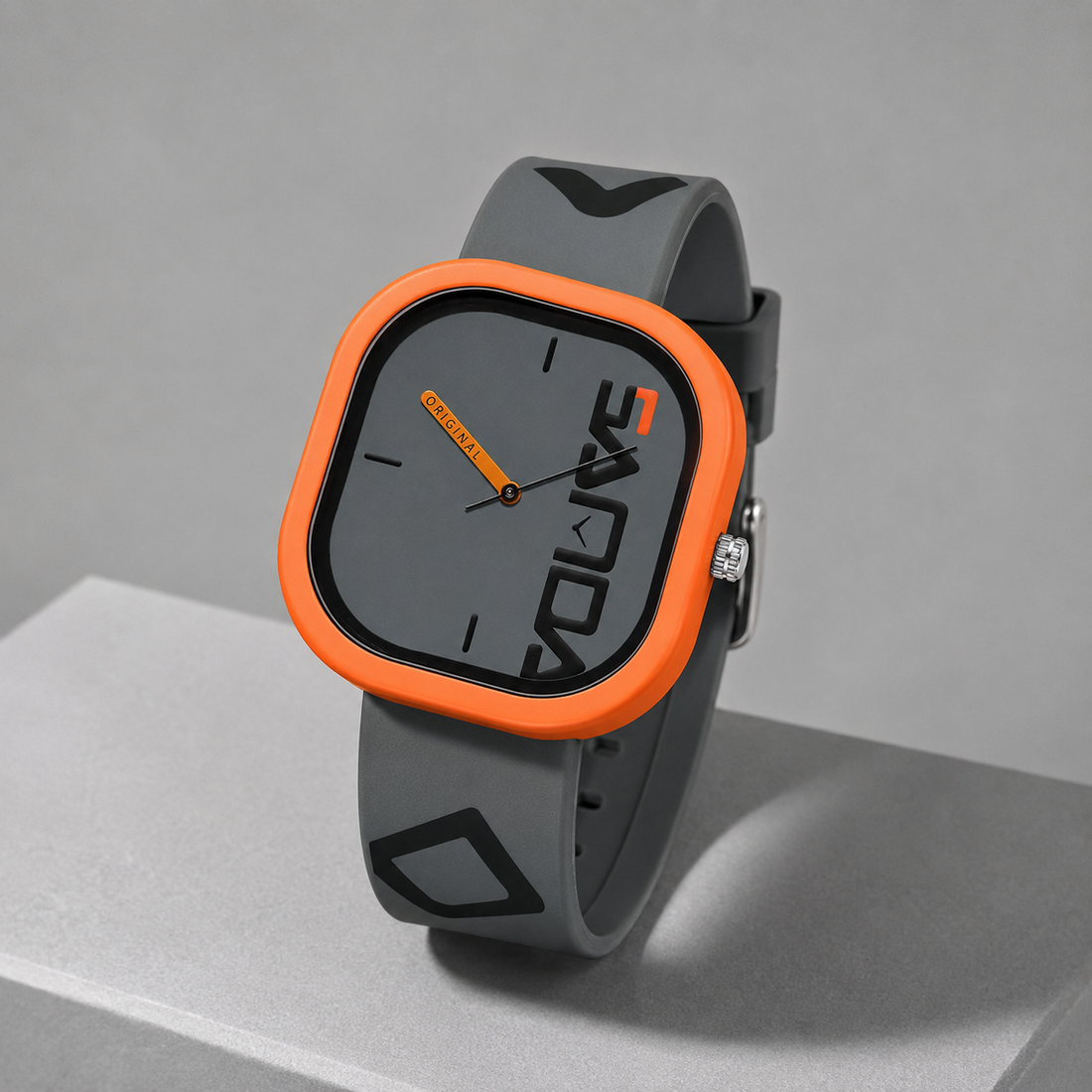 Cromwell Square Watch - Gray Orange