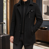 Barnabas-Rhys Double Collar Coat - Black