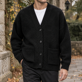 Arnaud-Reid Textured Knit Cardigan - Black