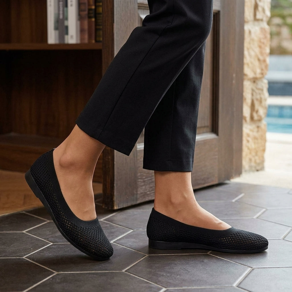 Sorrento Knit Ballet Flats - Noir
