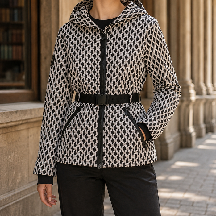 Antonia-Pearl Geometric Ski Jacket