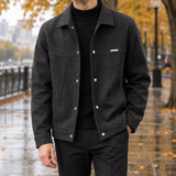 Magnus-Grant Snap Front Jacket - Black