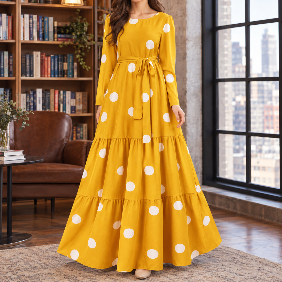 Chloe Tiered Maxi Dress - Yellow