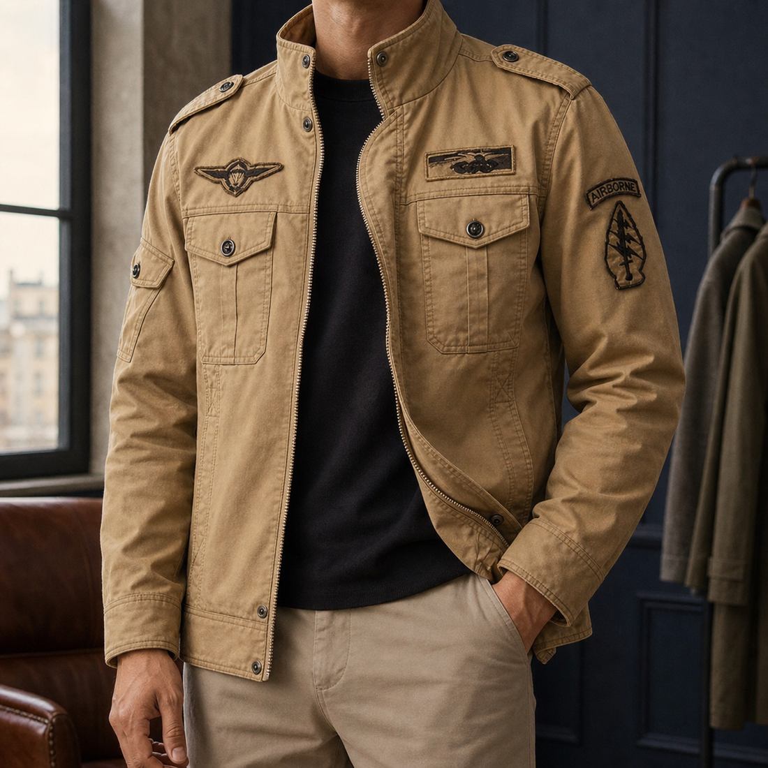 Emeric Utility Jacket - Khaki