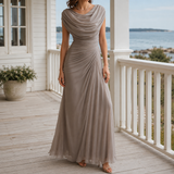 Sylvie-Skye Cowl Neck Dress - Taupe