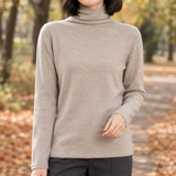 Alexia-Faye Wool Turtleneck Sweater - Elegant Camel