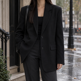 Orla-Elise Relaxed Blazer - Black