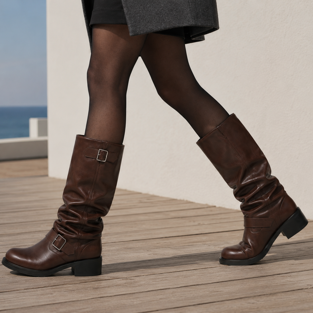Conti Biker Boots - Brown