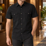 Oscar Collared Shirt - Black-y