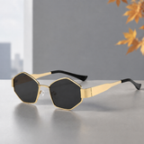Huston Geometric Sunglasses - Gold
